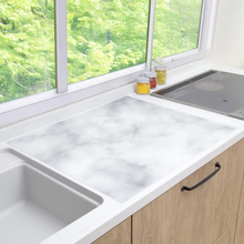 Load image into Gallery viewer, MR & MRS DESIGNER | White Marble Pattern Kitchen Countertop Silicone Mat 60x90cm