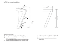 Load image into Gallery viewer, LUMO Lighting Technology | Illuminated LED Address Number 5" (Outdoor) - Silver/Brushed Aluminum