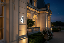 Load image into Gallery viewer, LUMO Lighting Technology | Illuminated Backlit LED Address Number 5" (Outdoor) - Black/Brushed Aluminum