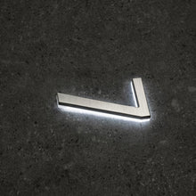 Load image into Gallery viewer, LUMO Lighting Technology | Illuminated LED Address Number 5" (Outdoor) - Silver/Brushed Aluminum