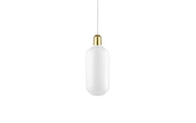 画像をギャラリービューアに読み込む, NORMANN COPENHAGEN | Amp Pendant Lamp White/Brass (Multiple Sizes)