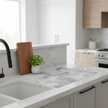 Load image into Gallery viewer, MR &amp; MRS DESIGNER | White Marble Pattern Kitchen Countertop Silicone Mat 60x90cm

