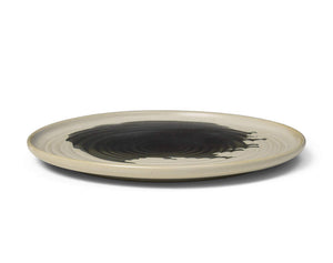 Ferm Living | Omhu Plate-Medium Off White/Charcoal