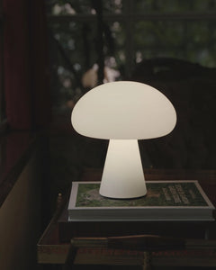 GUBI | Obello Portable Table Lamp - Frosted Mouthblown Glass Shade