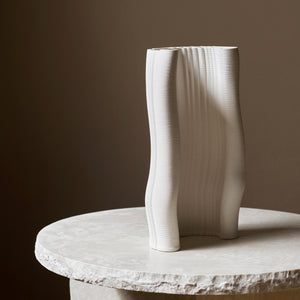 Ferm Living Moire Vase - Off White - Large