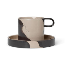 Charger l&#39;image dans la galerie, Ferm Living | Inlay Cup with Saucer Sand/Brown
