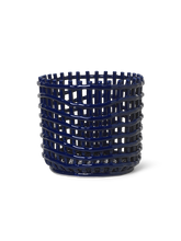 Load image into Gallery viewer, FERM LIVING | Ceramic Basket - Blue (Multiple Sizes Available)
