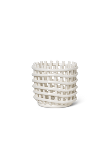 FERM LIVING | Ceramic Basket - Off-White (Multiple Sizes Available)