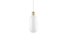 Ladda upp bild till gallerivisning, NORMANN COPENHAGEN | Amp Pendant Lamp White/Brass (Multiple Sizes)
