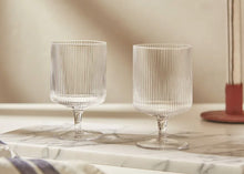 Ladda upp bild till gallerivisning, Ferm Living | Ripple Wine Glasses Set Of 2 - Clear (New Without Box)
