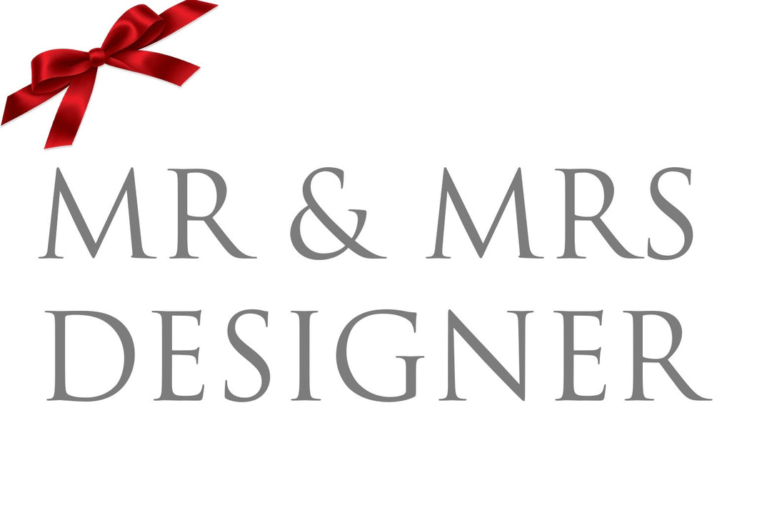 Mr & Mrs Designer | Geschenkgutschein